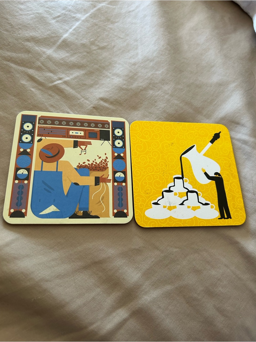 Set of (2) Nespresso Coasters